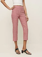 Petra Linen Low Rise Pedal Pusher Pant