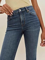 Valeria Super Stretch Mid Rise Ankle Flare Jeans