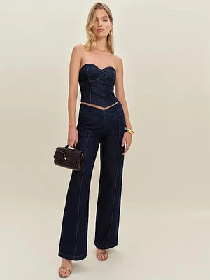 Arana Stretch Low Rise Trouser Wide Leg Jeans