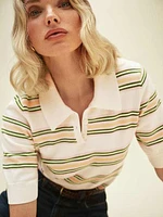 Campbell Cotton Polo Sweater