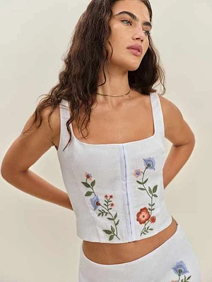 Juliet Linen Top