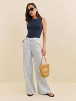 Banks Linen High Rise Wide Leg Pant