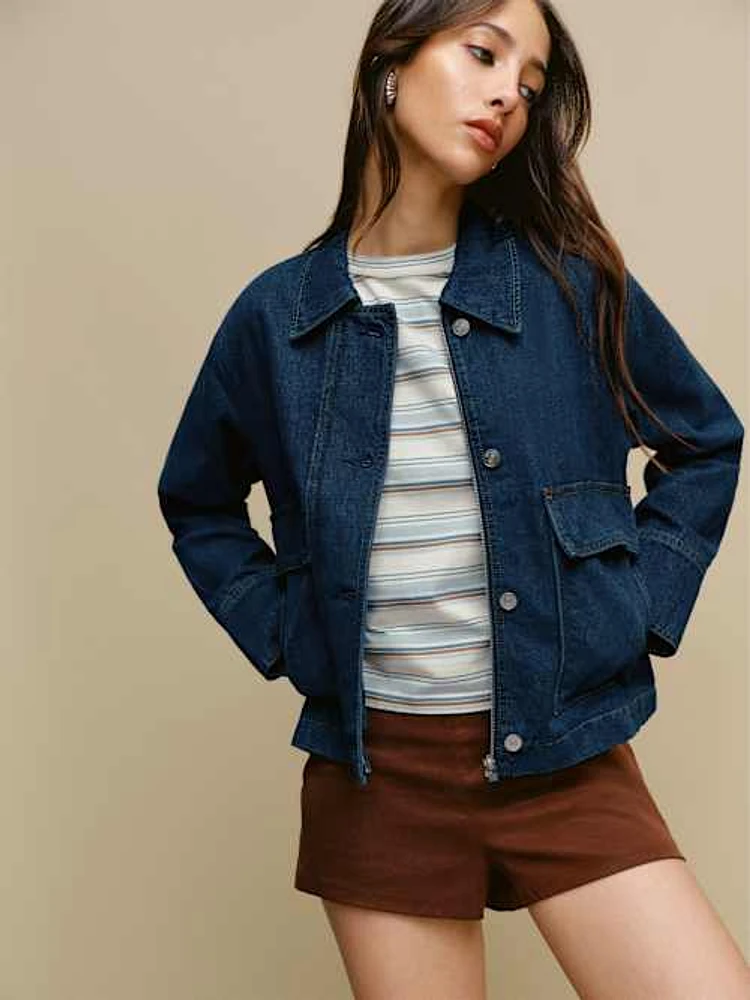 Oakley Cropped Denim Jacket