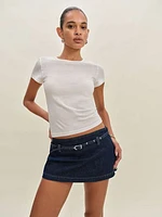 Khloe Low Rise Denim Skort