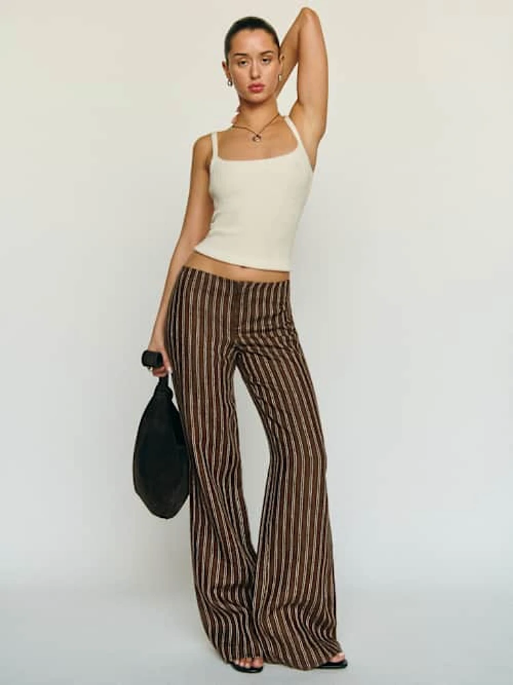 Petites Vida Linen Low Rise Pant