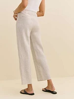Petites Joni Linen Cropped Pant