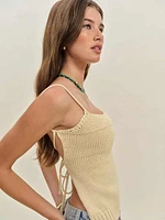 Elsie Cotton Backless Sweater