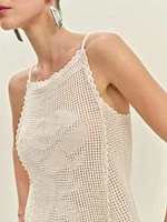 Sonnet Cotton Linen Crochet Tank