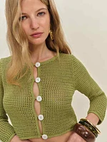 Croissant Cropped Cardigan