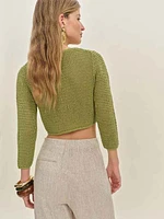 Croissant Cropped Cardigan