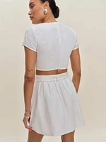 Niki Belted Linen Two Piece