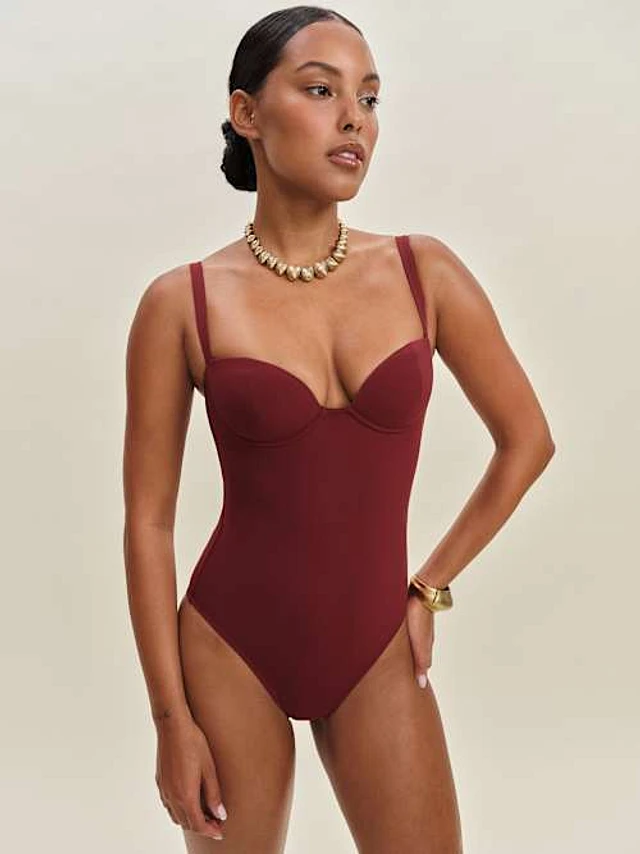 Tossa Reformation One Piece Swimsuit Tossa Bikini Top Sustainable