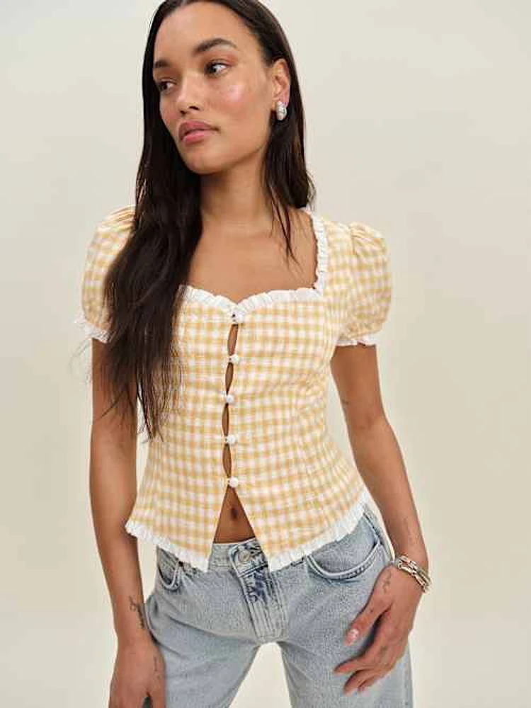 Rosemary Linen Top