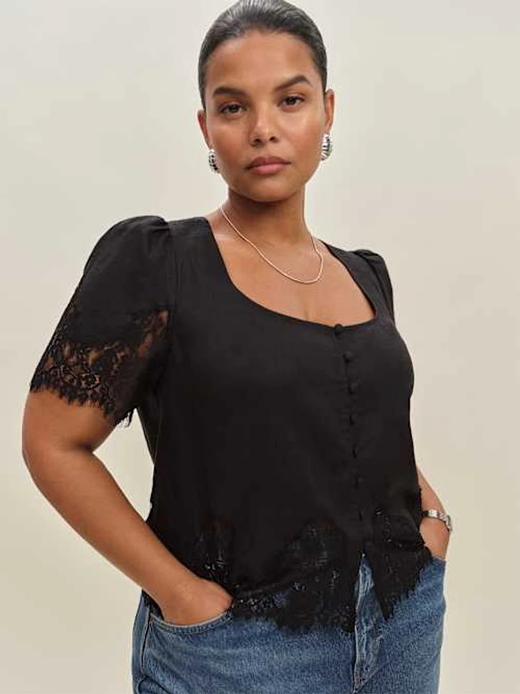 Josie Linen Top Es