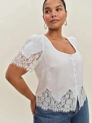 Josie Linen Top Es
