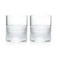 Diamond Point Double Old-fashioned Glasses