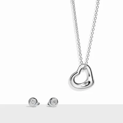 Elsa Peretti® Open Heart and Diamonds by the Yard® Set