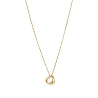 Elsa Peretti® Open Heart Pendant in 18k Gold with Diamonds