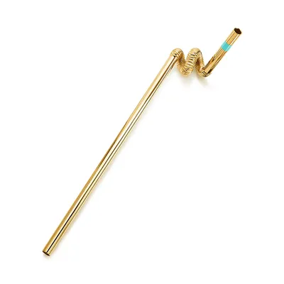 Everyday Objects Gold Vermeil Crazy Straw