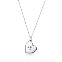 Mom Medium Heart Tag Pendant