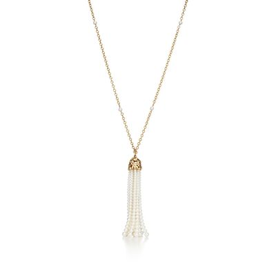 Paloma Picasso® Olive Leaf Pearl Tassel Necklace