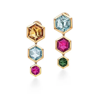 Paloma's Studio Hexagon Drop Earrings