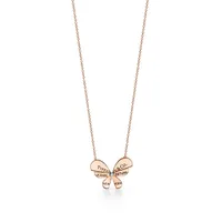 Return to Tiffany™ Love Bugs Butterfly Pendant in 18k Rose Gold and Sterling Silver