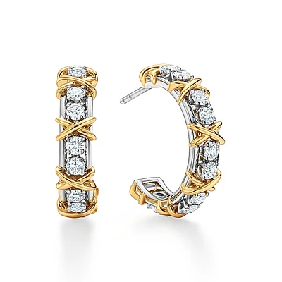 Sixteen Stone by Tiffany Hoop Earrings