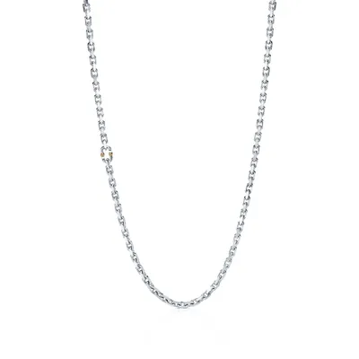 Tiffany 1837™ Makers Chain Necklace in Sterling Silver and 18k Gold, 24"