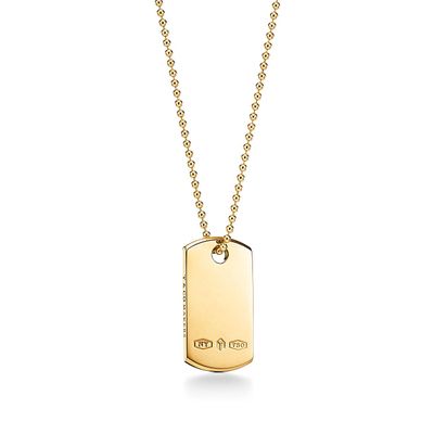 Tiffany 1837™ Makers I.D. Tag Pendant in 18k Gold, 24"
