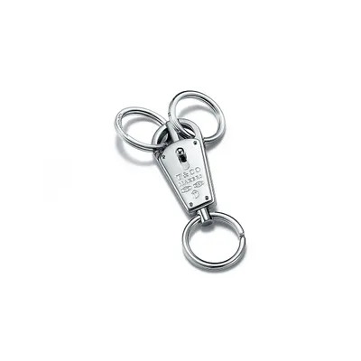 Tiffany 1837 Makers Valet Key Ring in Sterling Silver and Stainless Steel