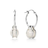 Tiffany HardWear Pearl Hoop Earrings in Sterling Silver