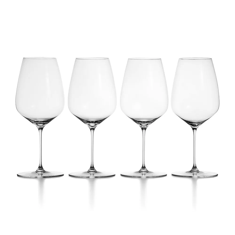 Tiffany Audubon Stemless Red Wine Glass in Crystal Glass, Set of