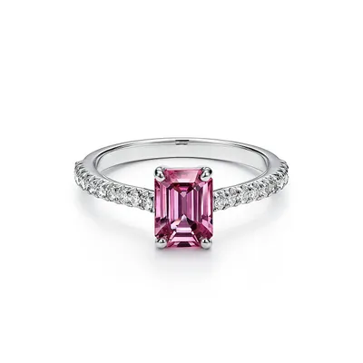 Tiffany Novo® Emerald-cut Pink Sapphire Ring