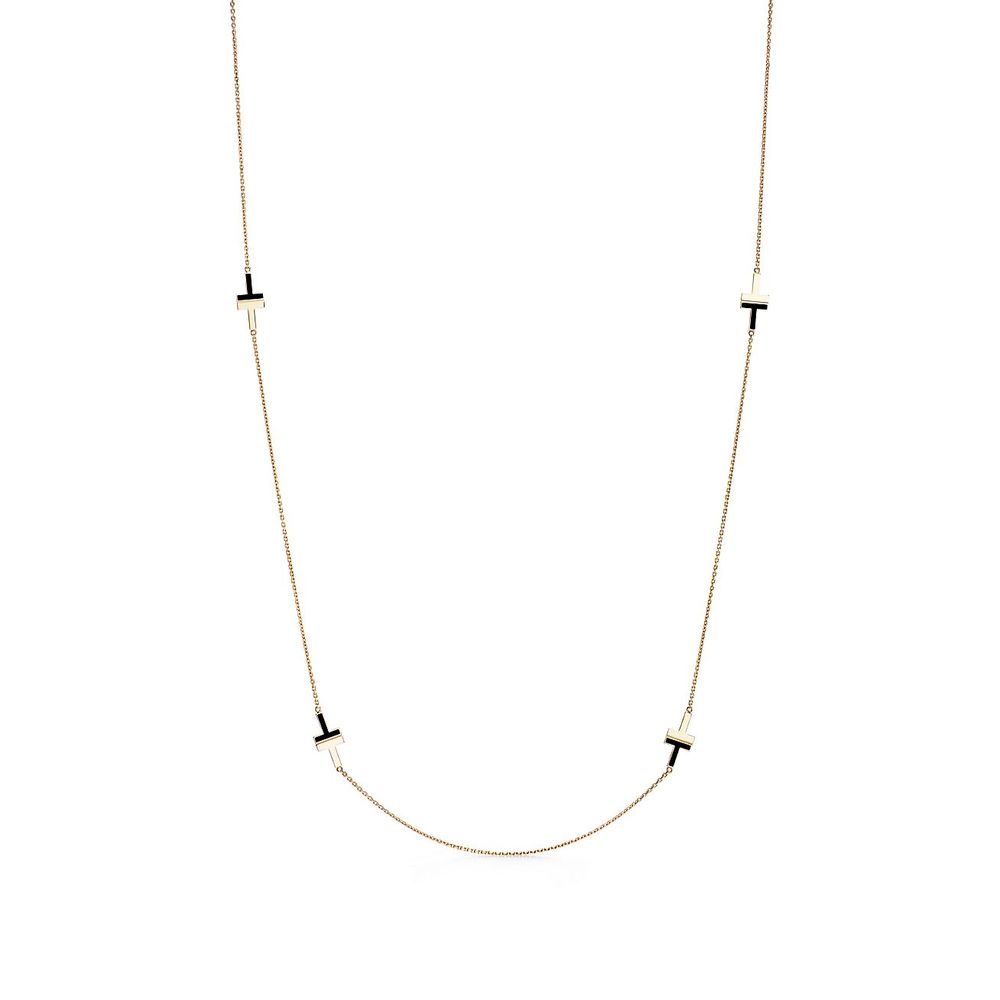 Tiffany T Black Onyx Station Necklace