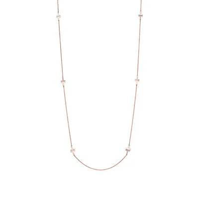Tiffany T Diamond and Mother-of-pearl Station Necklace
