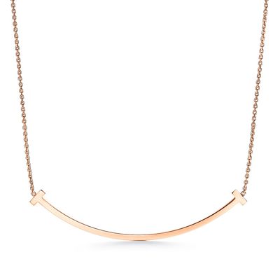 Tiffany T Extra Large Smile Pendant in 18k Rose Gold