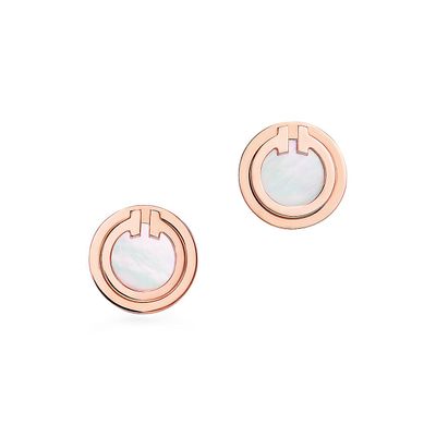 Tiffany T Mother-of-pearl Circle Earrings