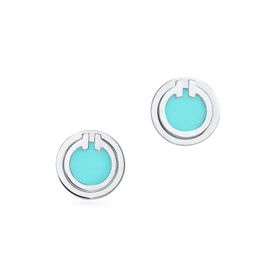 Tiffany T Turquoise Circle Earrings