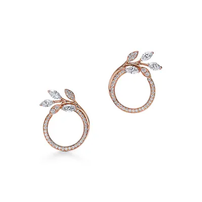 Tiffany Victoria® Diamond Vine Circle Earrings