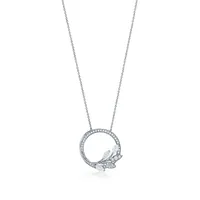 Tiffany Victoria® Diamond Vine Circle Pendant in Platinum