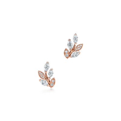 Tiffany Victoria® Diamond Vine Earrings in 18k Rose Gold