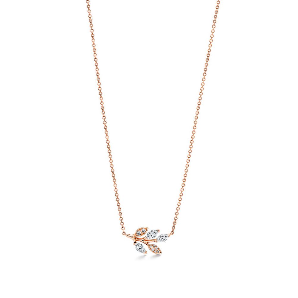 Tiffany Victoria® Diamond Vine Pendant in 18k Rose Gold