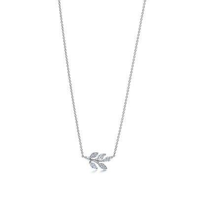 Tiffany Victoria® Diamond Vine Pendant in Platinum