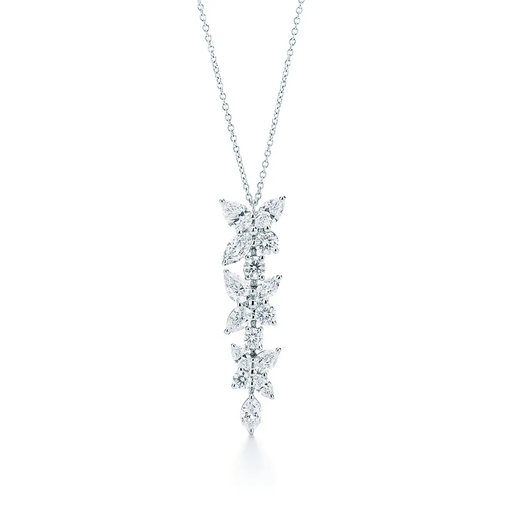 Tiffany Victoria™ Mixed Cluster Drop Pendant 