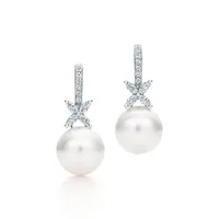 Tiffany Victoria™ Pearl and Diamond Earrings