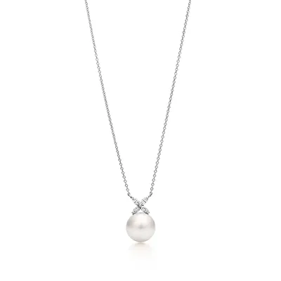 Tiffany Victoria™ Pearl and Diamond Pendant