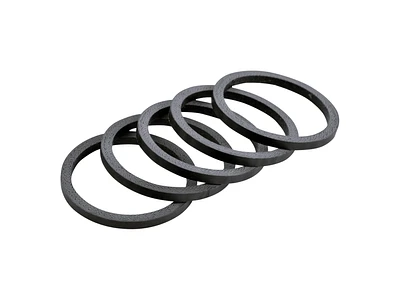 Wheels Manufacturing 1-1/8" Matte Carbon Headset Spacer 5 Pack