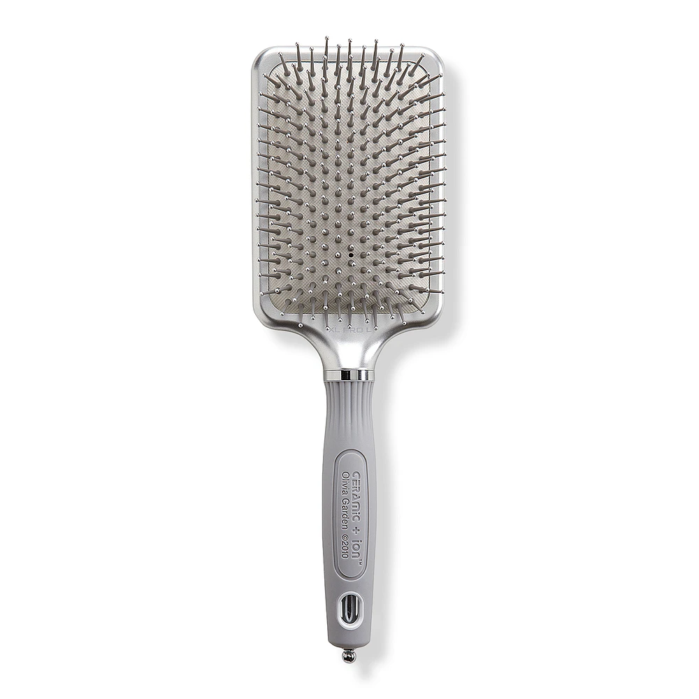 Ceramic + Ion Anti-Static Cushioned Rectangular Paddle Brush - 2-3/4"