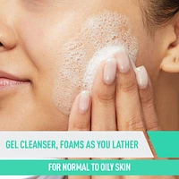 Foaming Facial Cleanser, Gel-Based Face Wash for Balanced to Oily Skin